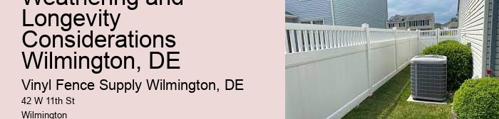 Weathering and Longevity Considerations Wilmington, DE